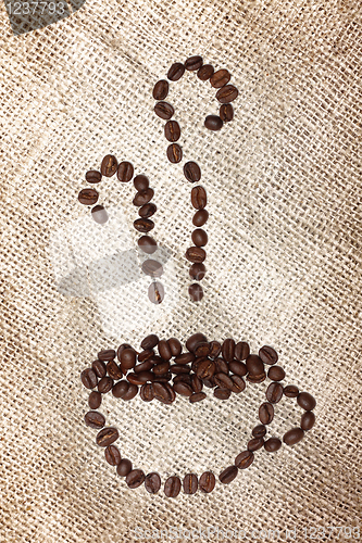 Image of Cup of coffee beans