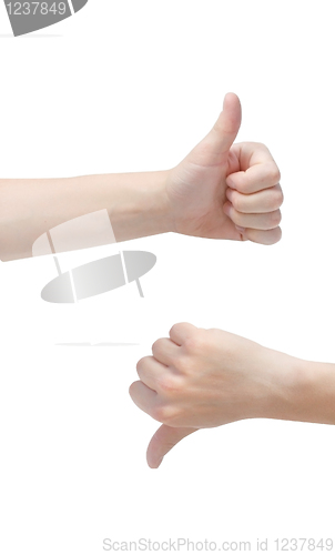 Image of Thumbs up and down