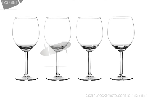 Image of Empty wine glasses