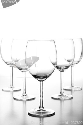 Image of Empty wine glasses