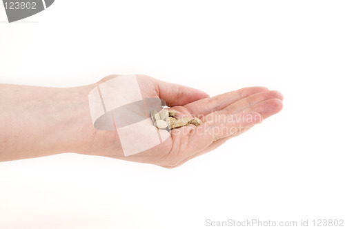 Image of pills in hand