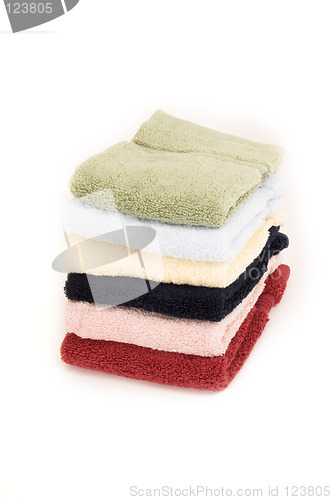 Image of stacked towels isolated
