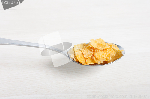 Image of Spoon of cornflakes