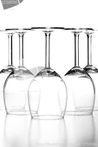 Image of Empty wine glasses