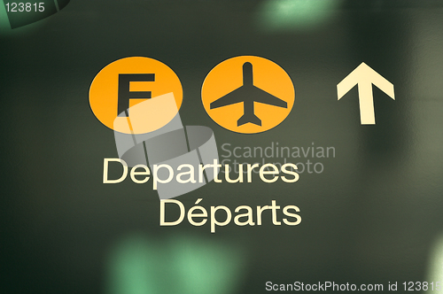 Image of departure sign