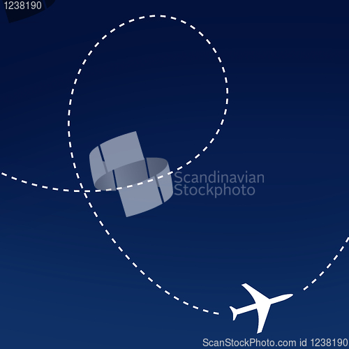 Image of Airplane route