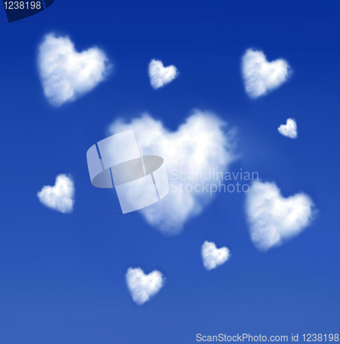 Image of Heartshaped clouds