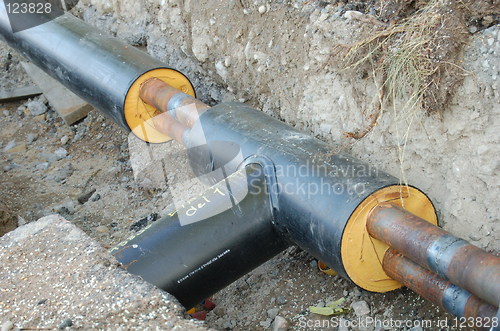 Image of District heating T-connection