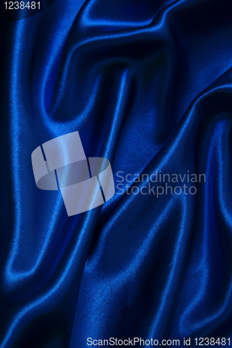 Image of Smooth elegant dark blue silk 