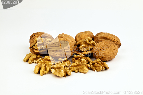 Image of Walnuts isolated on white background.