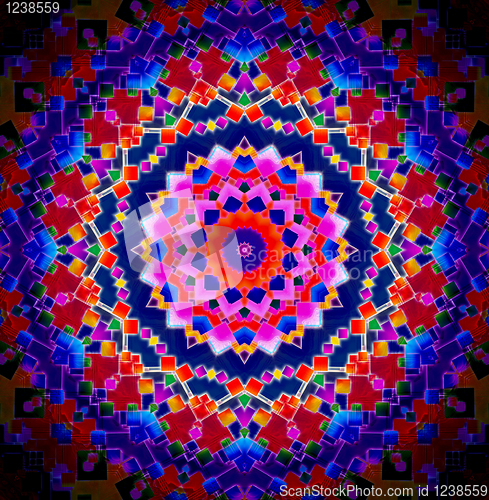 Image of Bright Colour Kaleidoscopic Background