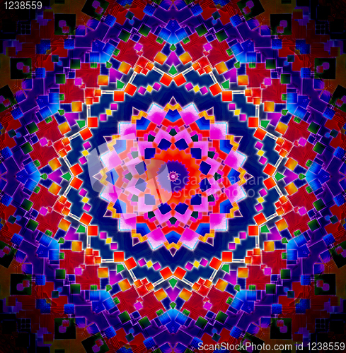 Image of Bright Colour Kaleidoscopic Background