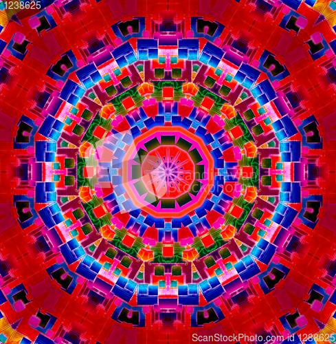 Image of Bright Colour Kaleidoscopic Background