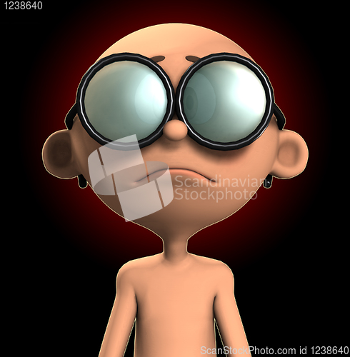 Image of Sad Man With Glasses