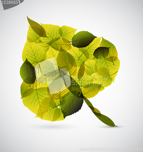 Image of Fresh Leaf made from smaller leafs