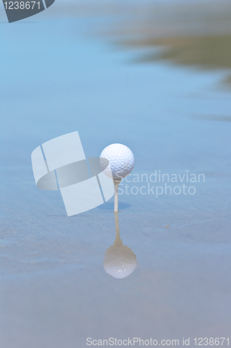 Image of Golf ball on beach