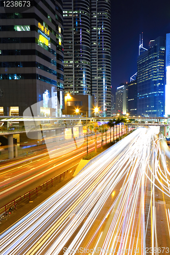 Image of traffic through downtown in Hongkong