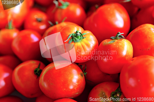 Image of organic tomato in market