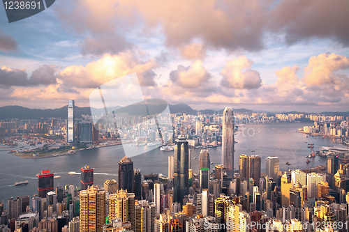 Image of Hong Kong landmark view from the peak