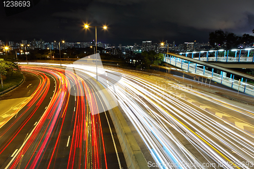 Image of highway light trails