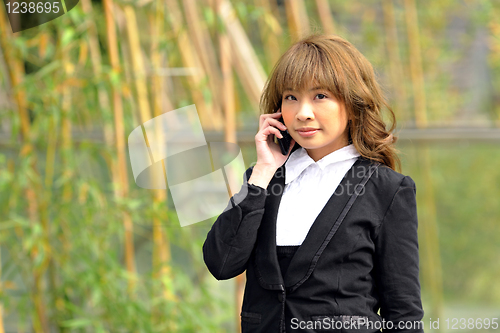 Image of woman with mobile phone