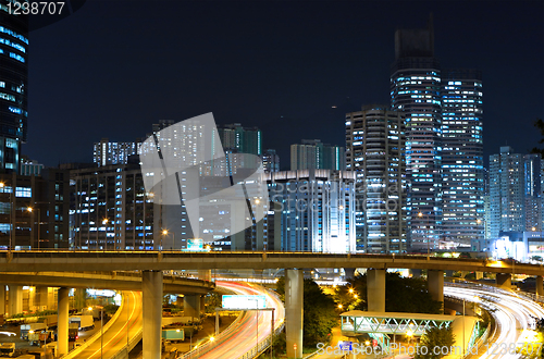 Image of modern city at night