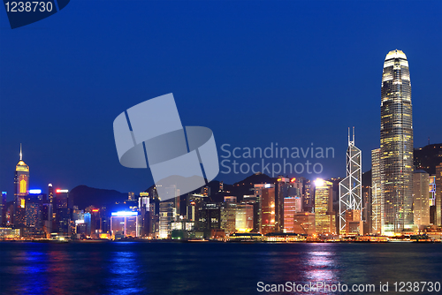 Image of Hong Kong skyline at night