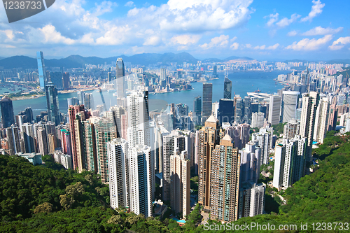 Image of Hong Kong landmark view from the peak