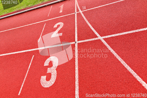 Image of finish point of running track