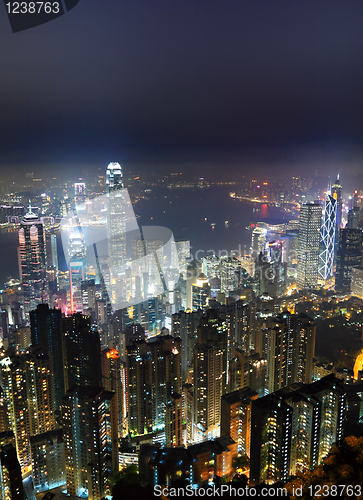 Image of hong kong skyline at night