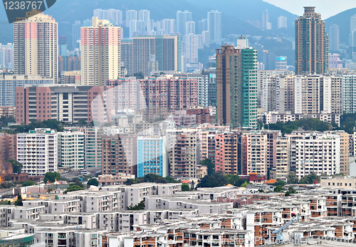 Image of Hong Kong crowded buildings