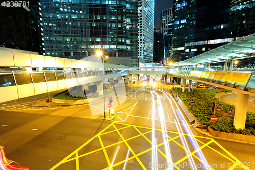 Image of modern urban city at night