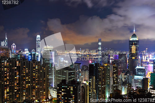 Image of Hong Kong city at night