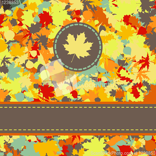 Image of Colorful backround of fallen autumn leaves. EPS 8