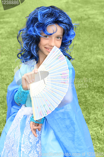 Image of Blu haired little girl