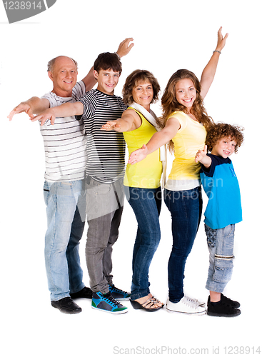 Image of Attractive, happy caucasian american family