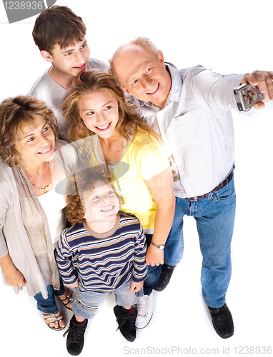 Image of Self portrait of happy family