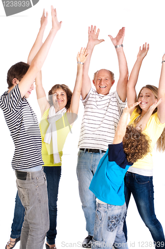 Image of Cheerful family of five