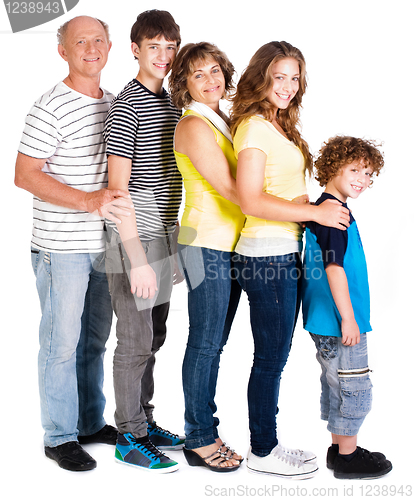 Image of Attractive, happy caucasian american family