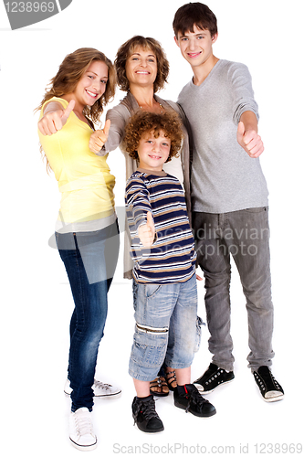 Image of Thumbs-up family