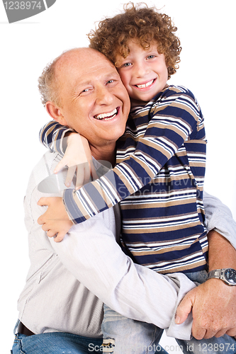 Image of Grandfather and grandson