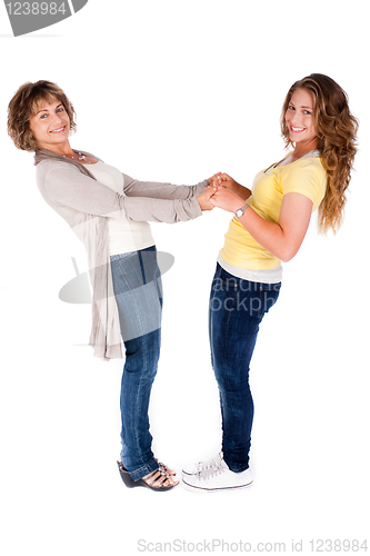 Image of Mother with her daughter, indoors