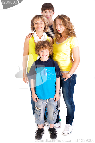 Image of Family isolated on white background