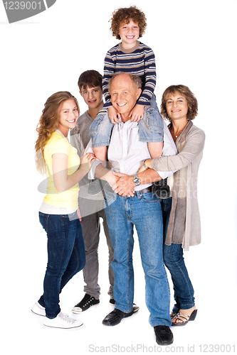 Image of Joyful family of five