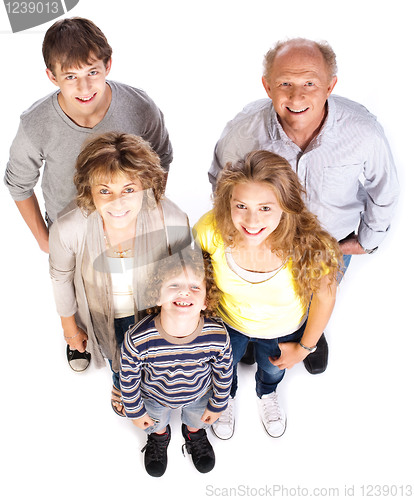 Image of Happy and loving family of five