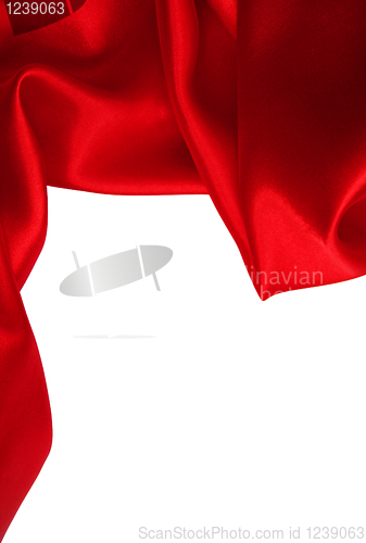 Image of Smooth Red Silk as background 