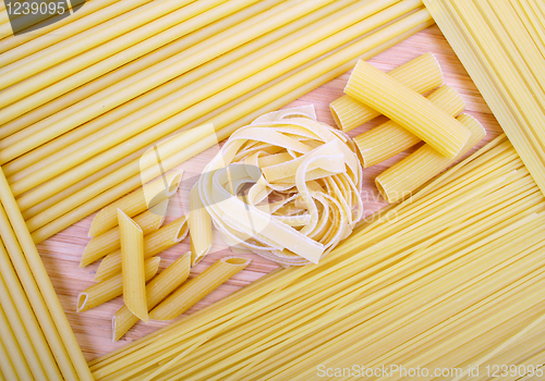 Image of Different kinds of italian pasta 