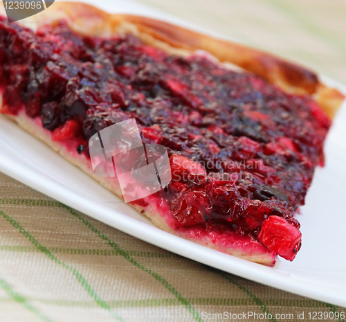 Image of Piece of apple and cowberry jelly pie 