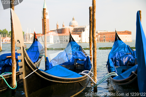 Image of gondolas Grand Canal Venice italy