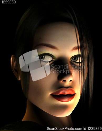 Image of Face of a young woman